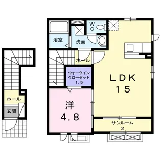 ソレイユ豊田【2階】の間取り