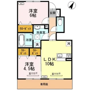 D−room小矢部 D棟【1階】の間取り