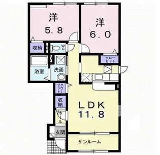 ボルメジョン【1階】の間取り