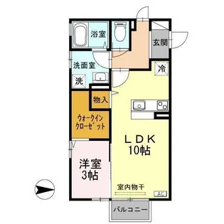 モアナ京田 B棟【2階】の間取り