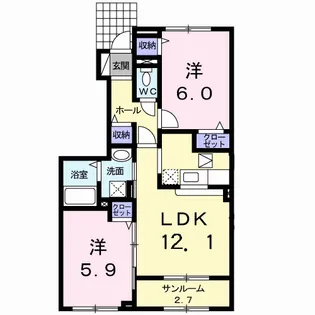 ネオ・ビスタ Ⅰ【1階】の間取り