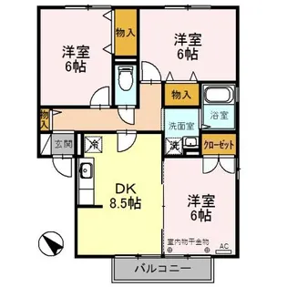インフォレスト B棟【2階】の間取り