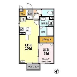 グッド ワン B【2階】の間取り