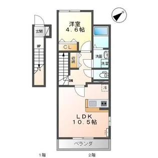 カナロアⅠ【2階】の間取り