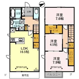 セレッソさくら B棟【2階】の間取り