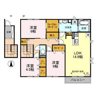 アルティジャーノ【2階】の間取り