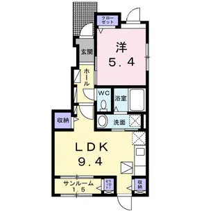 アネックス・剱岳【1階】の間取り
