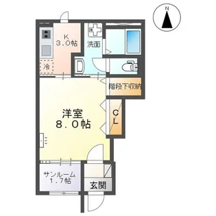 アジュール【1階】の間取り