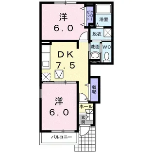メルシ−AI・E【1階】の間取り