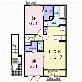 スプリング ファインⅡ【2階】の間取り