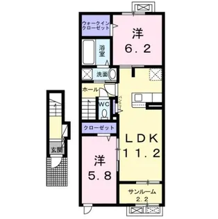 メシェルディ【2階】の間取り