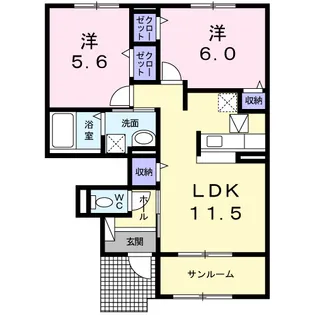 アグロス【1階】の間取り