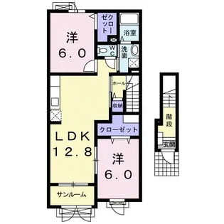 ブリアントビュ− A【2階】の間取り