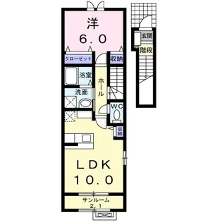 ルネサンス住友【2階】の間取り