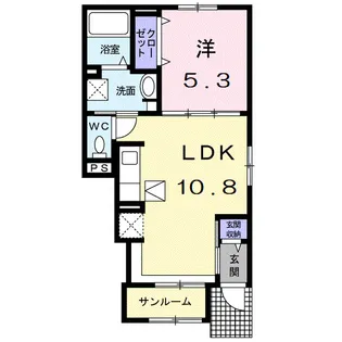 リブレ稲荷町【1階】の間取り