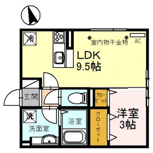サンライズ【2階】の間取り