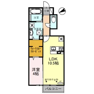 グランドコート東富山 A棟【1階】の間取り