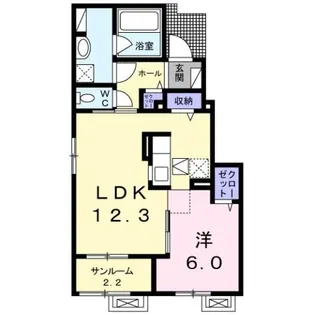 メゾン ハピネスC【1階】の間取り