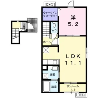 カーサ トナミⅠ【2階】の間取り