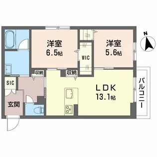 シャーメゾンMⅡ(ShaMaison MⅡ)【2階】の間取り