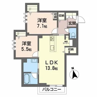 シャーメゾンMⅡ(ShaMaison MⅡ)【2階】の間取り