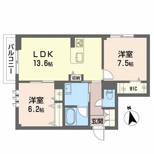 シャーメゾンMⅡ(ShaMaison MⅡ)【2階】の間取り