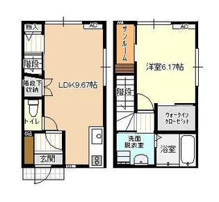 ビオラ古定塚A棟【1階】の間取り