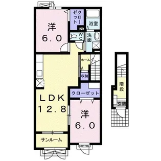 ラ フォレスタ Ⅲ【2階】の間取り