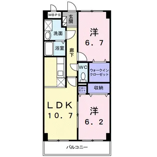 リジェールアビタシオン【3階】の間取り