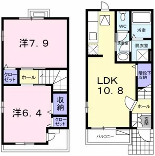フロ−ラ B【1階】の間取り