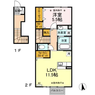 Royal西荒屋(ロイヤル西荒屋)【2階】の間取り
