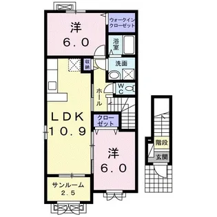ヴァン・グラースⅡ【2階】の間取り
