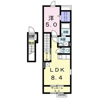 アウル豊町【2階】の間取り