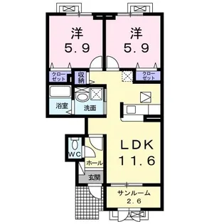 プレジュールⅠ【1階】の間取り