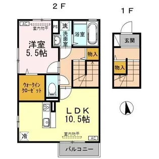 セジュール・エー A棟【2階】の間取り