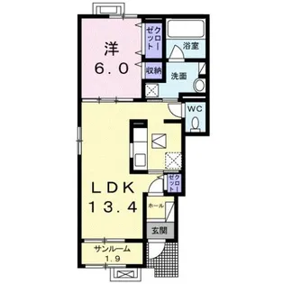 アニージョ 輪【1階】の間取り