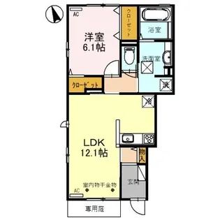 錦ガーデン 東【1階】の間取り