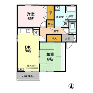 ブライダルハイツ戸出 A【2階】の間取り
