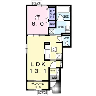 ミラノⅣ【1階】の間取り