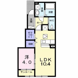 バールハイトC【1階】の間取り