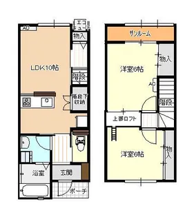 ファイン熊野A棟【1階】の間取り