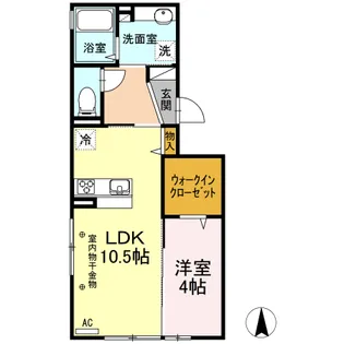 ネオ・グレイス戸出【2階】の間取り