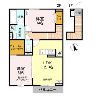 On point【2階】の間取り