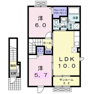 モンテピエール【2階】の間取り