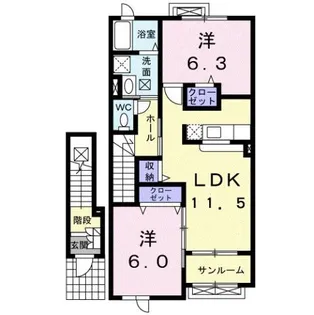 ソル・ブリエ・ND【2階】の間取り