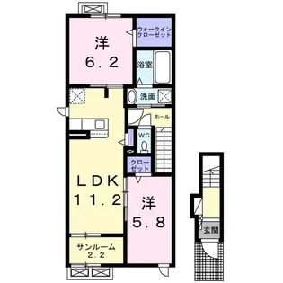 ポーラスター【2階】の間取り