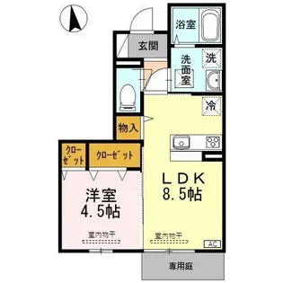 セジュール・エー A棟【1階】の間取り