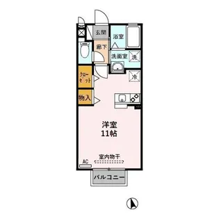 ソレイユK【2階】の間取り