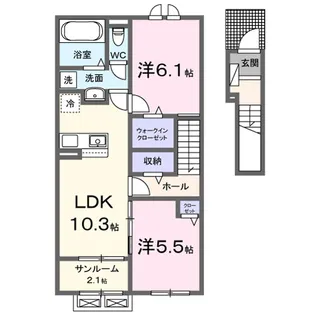 アミスターT Ⅰ【2階】の間取り