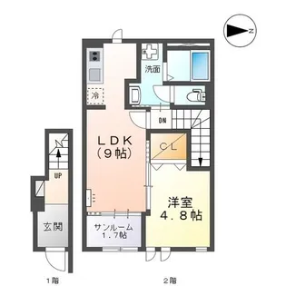 シャトレーン【2階】の間取り